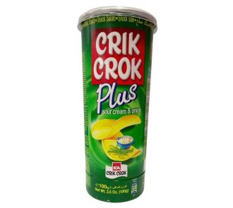 Crik Crok gluténmentes hagymás-tejfölös chips 100g