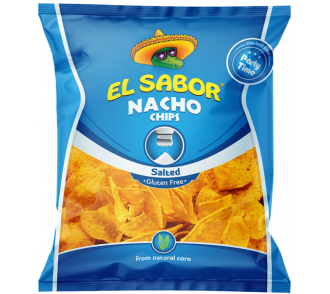 EL SABOR gluténmentes Nacho chips sós ízesítéssel 225 g / 0,225 kg