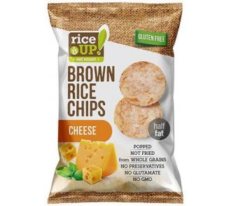 Rice Up! teljes kiőrlésű barna rizs chips sajtos ízesítéssel 60g