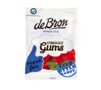 DeBron Cherry gums cukormentes gumicukor 90g