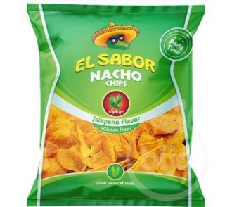 EL SABOR gluténmentes Nacho chips jalapeno ízesítéssel 225g/ 0,225kg