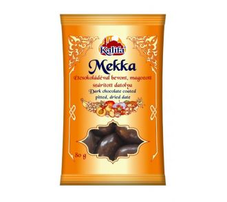 Kalifa Mekka étcsokoládéval bevont, magozott, aszalt datolya 80g