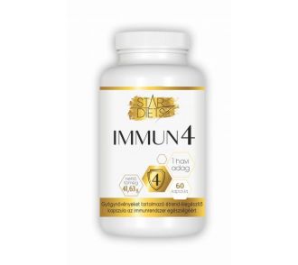 IMMUN4 gy&oacute;gyn&ouml;v&eacute;nyeket tartalmaz&oacute; &eacute;trend-kieg&eacute;sz&iacute;tő kapszula az immunrendszer eg&eacute;szs&eacute;g&eacute;&eacute;rt 60db