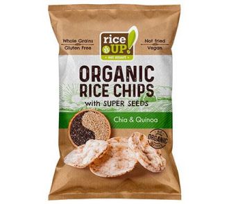 Rice Up! teljes kiőrlésű barna rizs chips chia maggal és quinoaval 25g