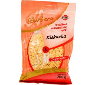 Barbara gluténmentes kiskocka tészta 200g