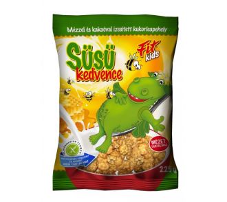 Fit Kids Süsü kedvence mézzel és kakaóval ízesített kukoricapehely 225g