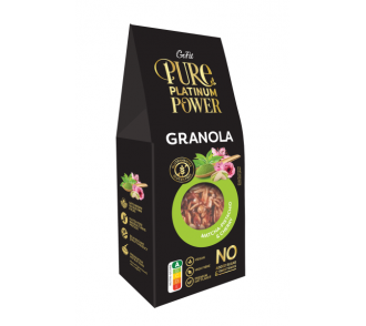 Pure Platinum Power Glut&eacute;nmentes Matcha-Piszt&aacute;cia-Csereszny&eacute;s Granola hozz&aacute;adott cukor &eacute;s &eacute;des&iacute;tőszer mentes 225g