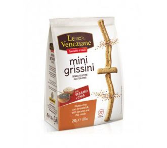 Le Veneziane szezám- és chiamagos mini grissini 250g