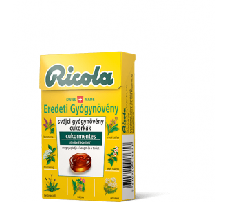 Ricola cukormentes gyógynövény cukorka - eredeti 40g