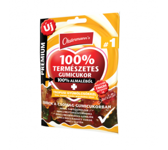 Obstermann's 100% természetes gyümölcsös gumicukor "Trópusi gyümölcsökkel" 80g