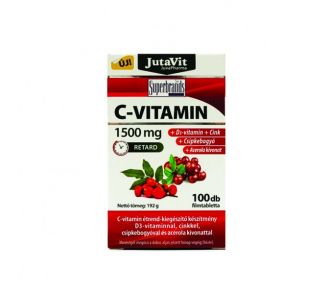 JutaVit C-Vitamin 1500mg +csipkebogyó +Acerola kivonat + D3 vitamin + Cink 100tabletta